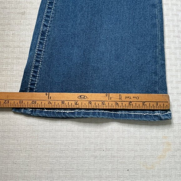 SKY Womens Size 13/14 Blue Super Soft Flare Jeans With Rhinestone Pocket Detail - Picture 11 of 12